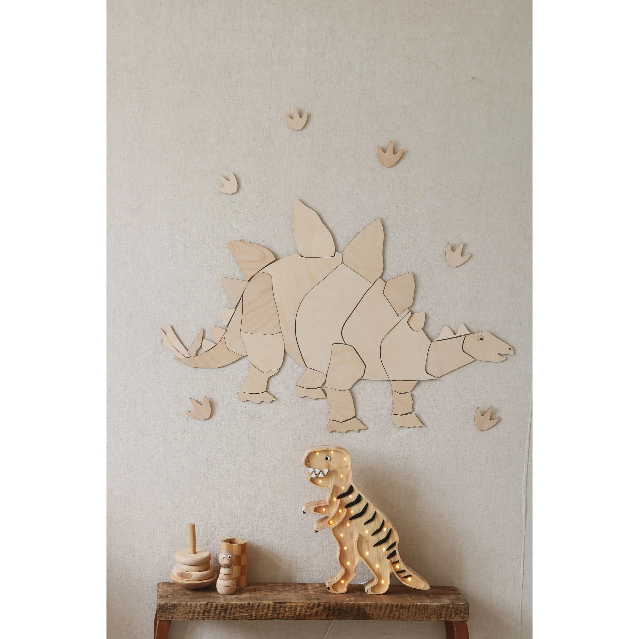Little Lights Dino T.Rex Lamp Mesozoic Wood