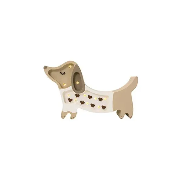 Little Lights Puppy Mini Lamp Caramel Heart (Pre-Order; Est. Delivery in 4-8 Weeks)