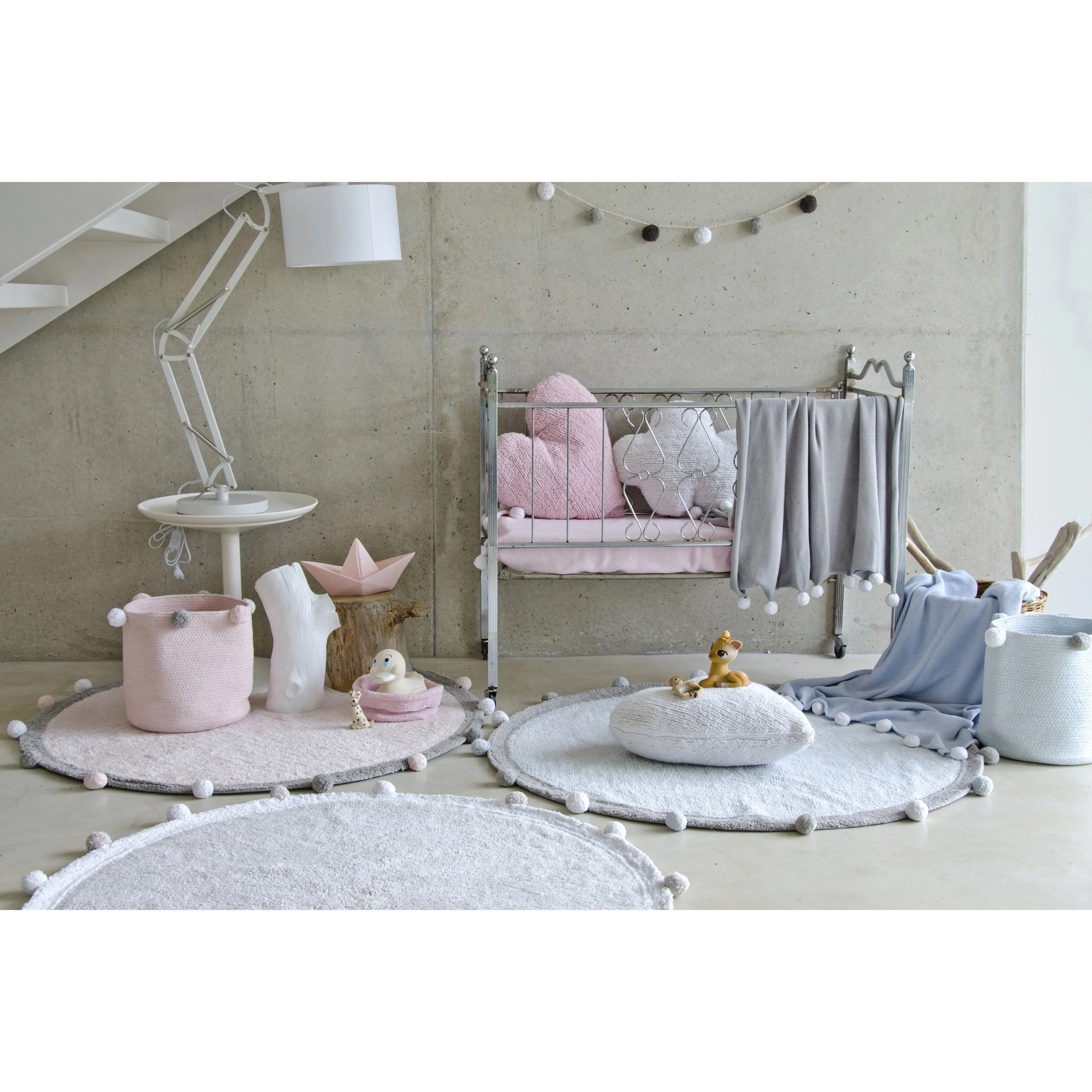 Lorena Canals Bubbly Soft Pink Washable Cotton Rug
