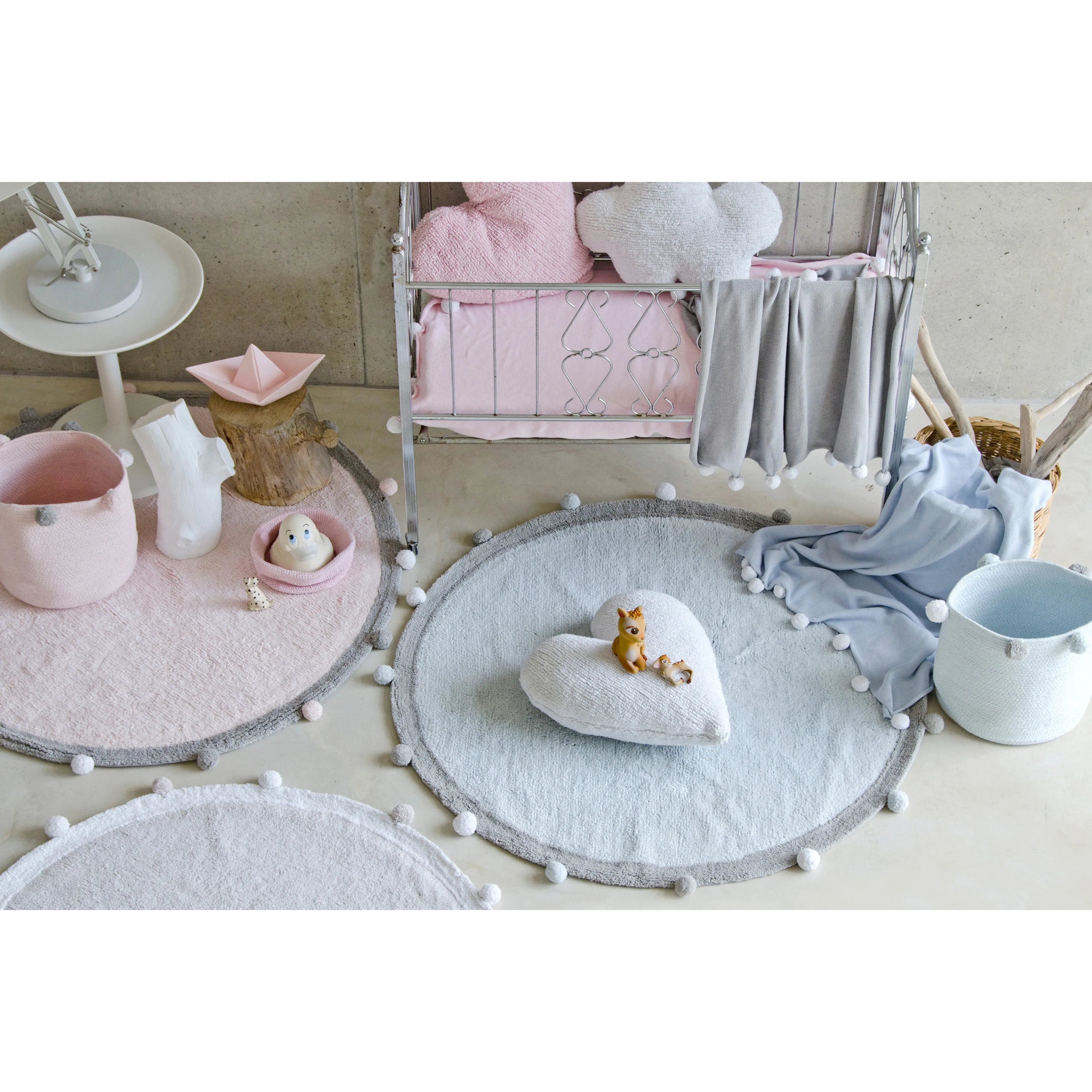 Lorena Canals Bubbly Soft Pink Washable Cotton Rug