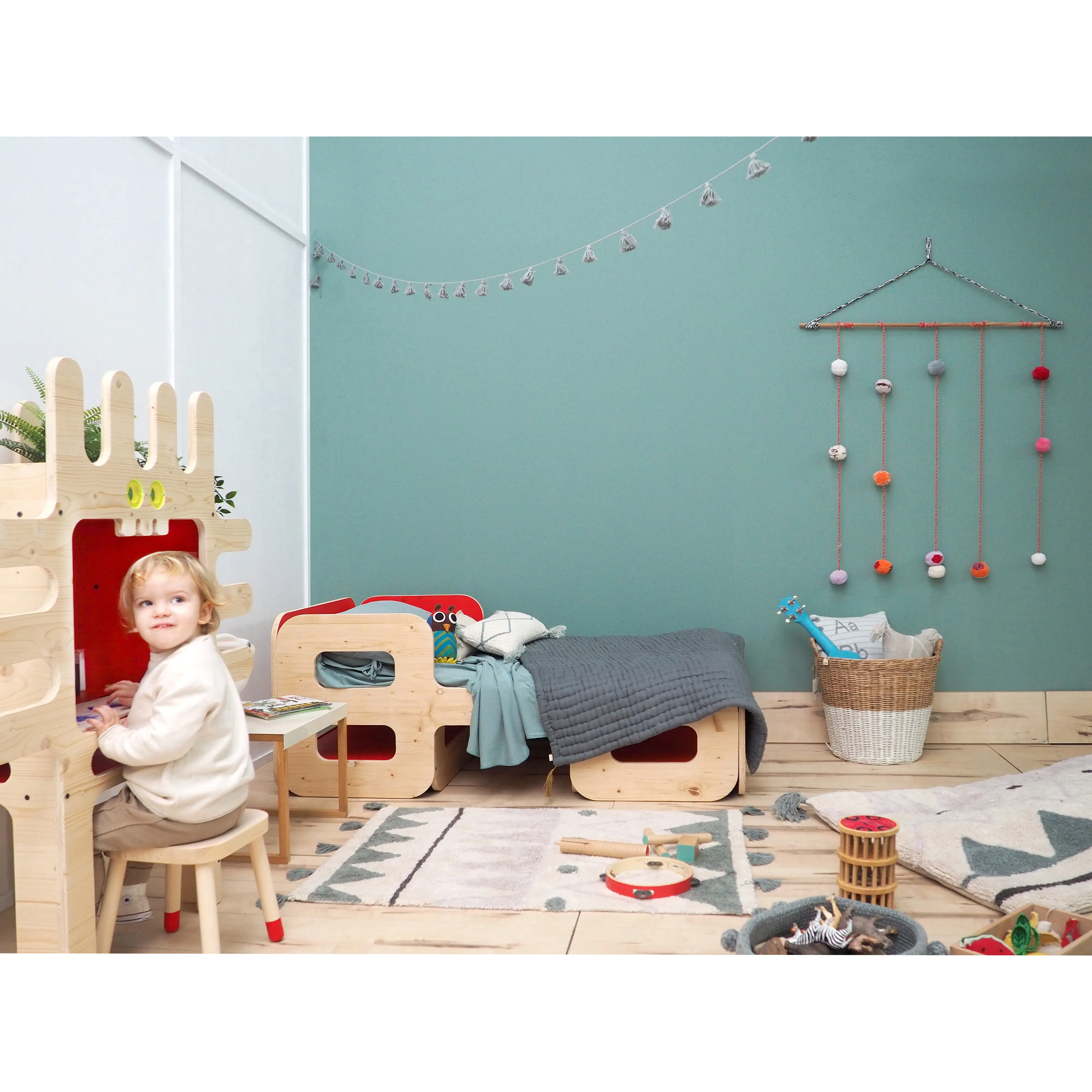 Lorena Canals Mini Ones Mini Azteca Machine Washable Cotton Rug