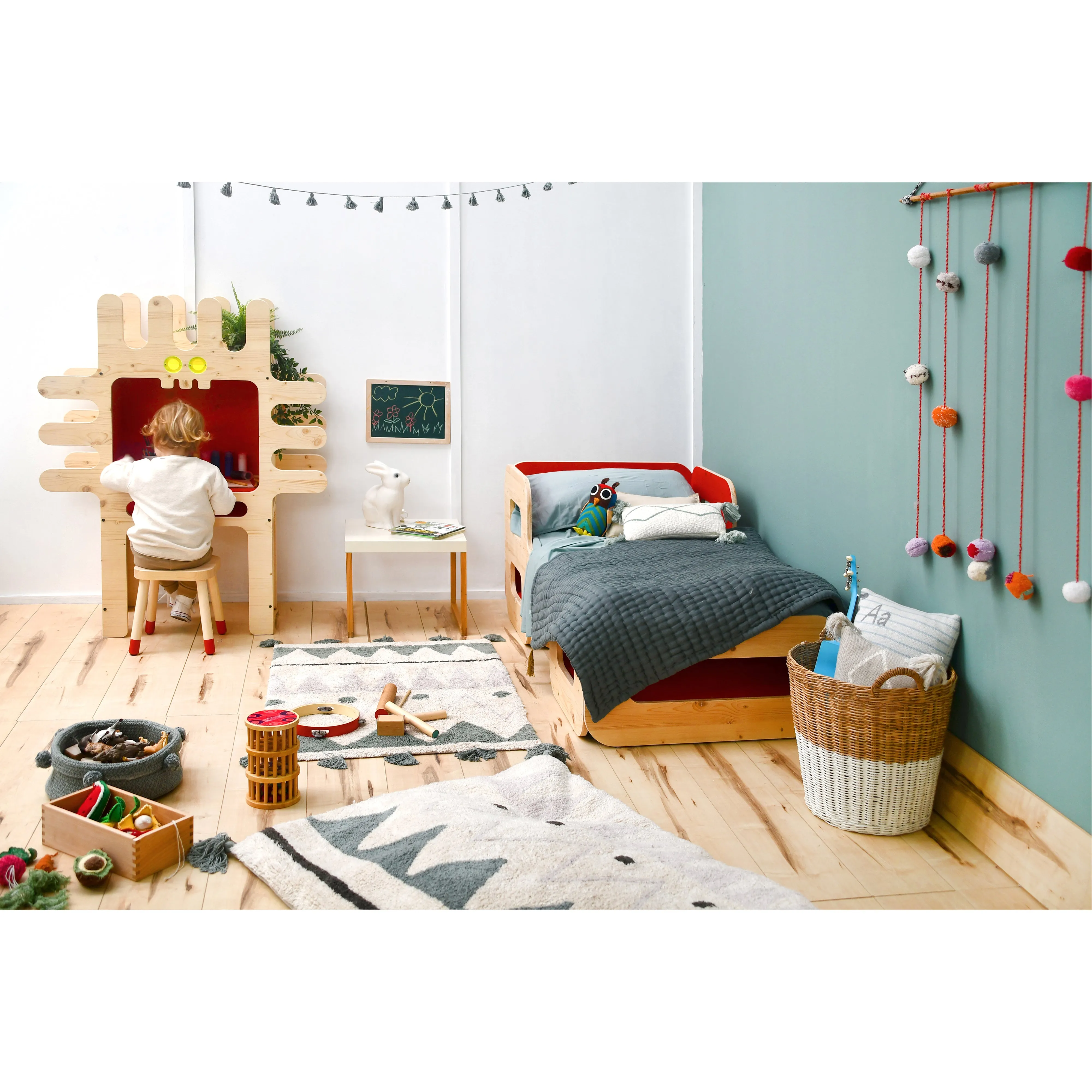 Lorena Canals Mini Ones Mini Azteca Machine Washable Cotton Rug