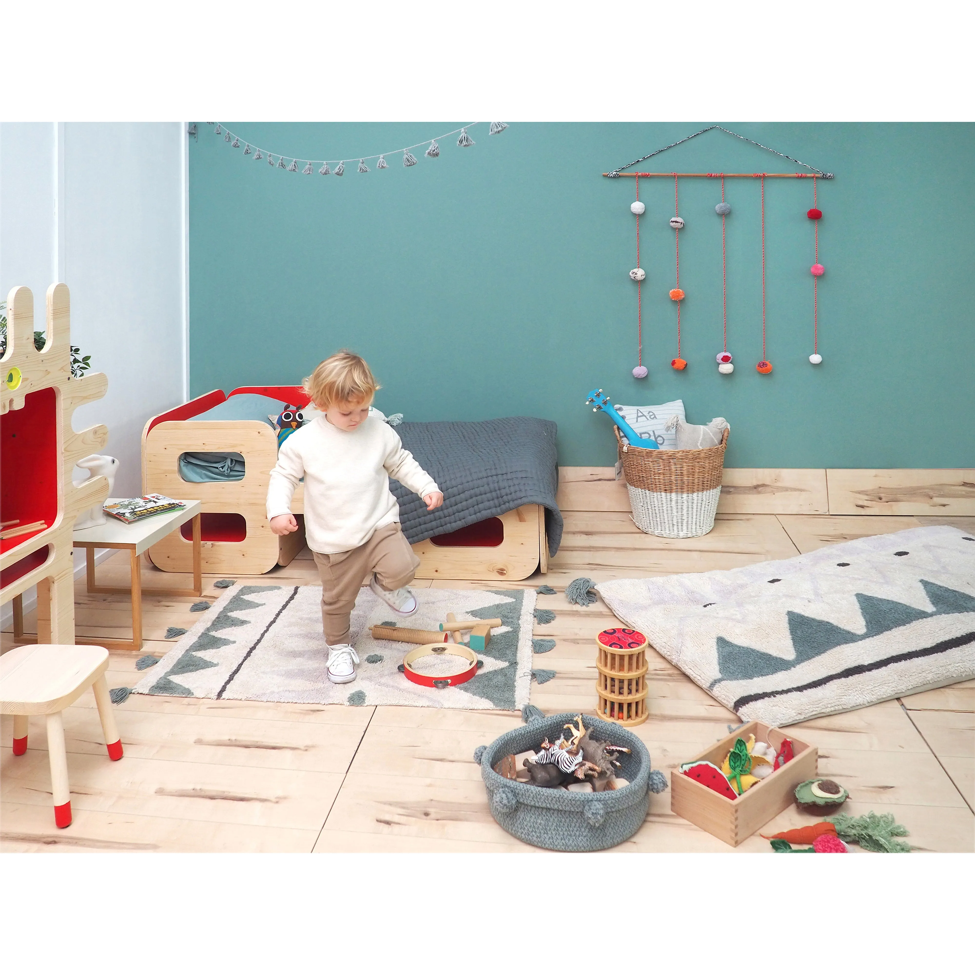 Lorena Canals Mini Ones Mini Azteca Machine Washable Cotton Rug
