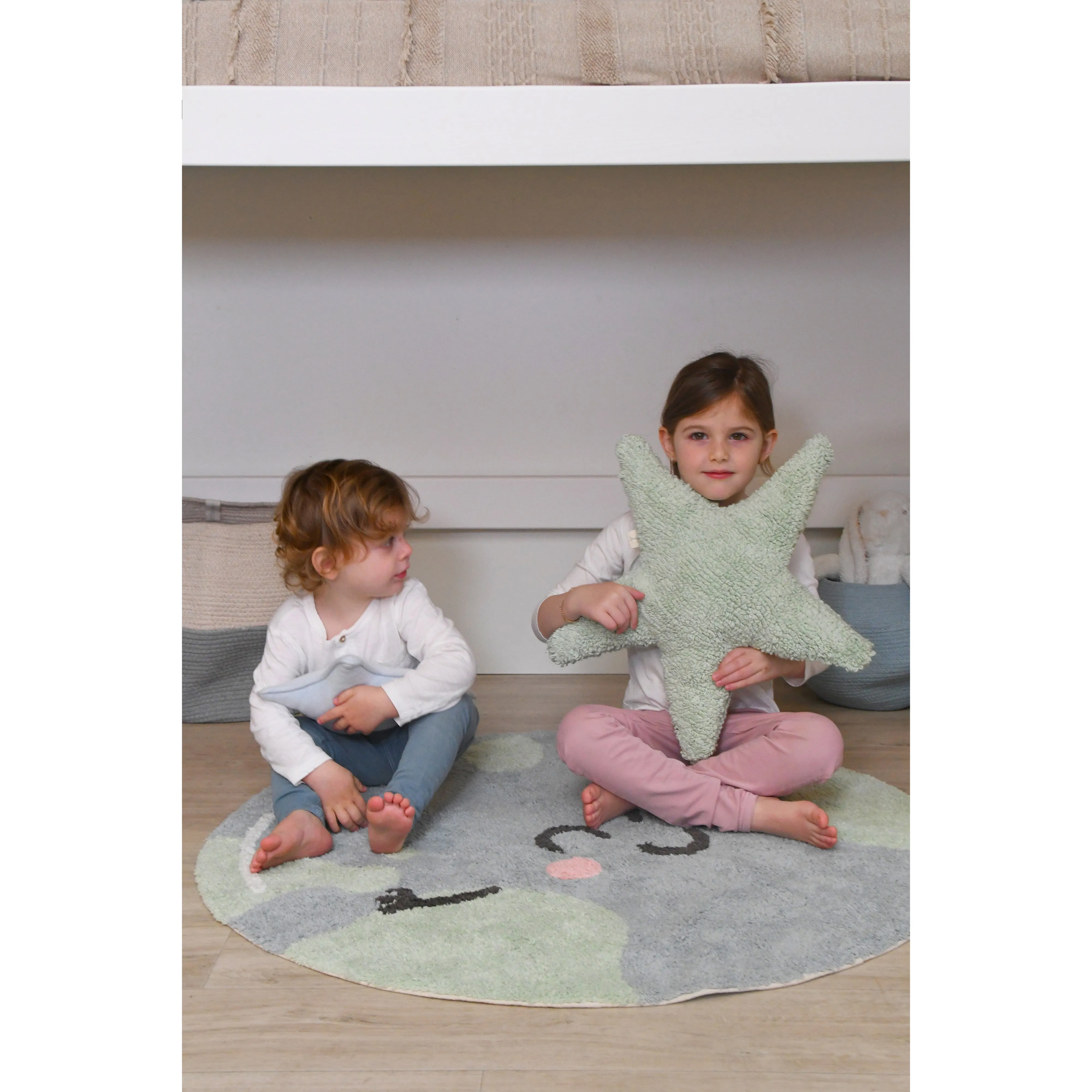 Lorena Canals Mr Wonderful Sweet & Cozy Big Big World Machine Washable Cotton Rug
