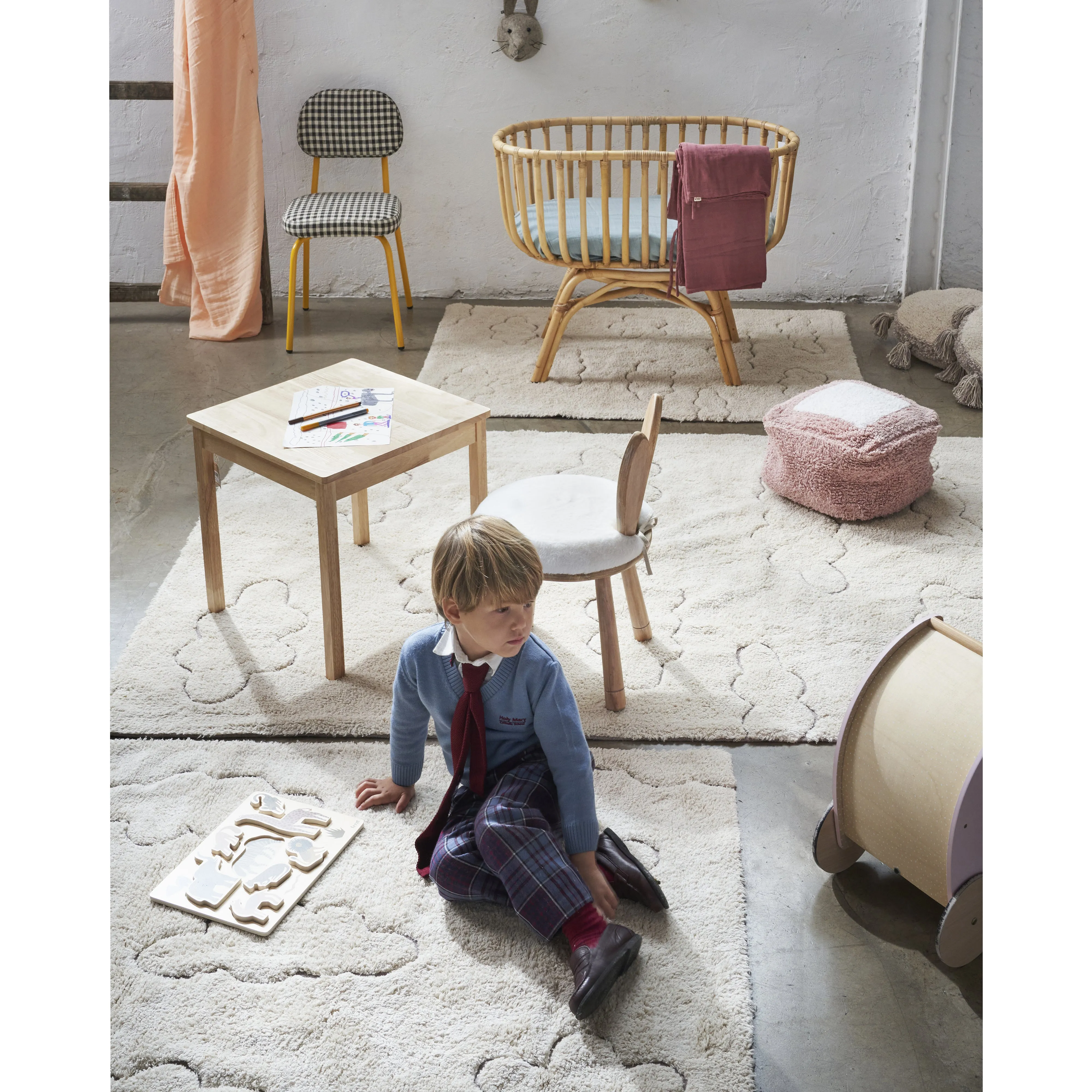 Lorena Canals RugCycled Clouds Machine Washable Cotton Rug
