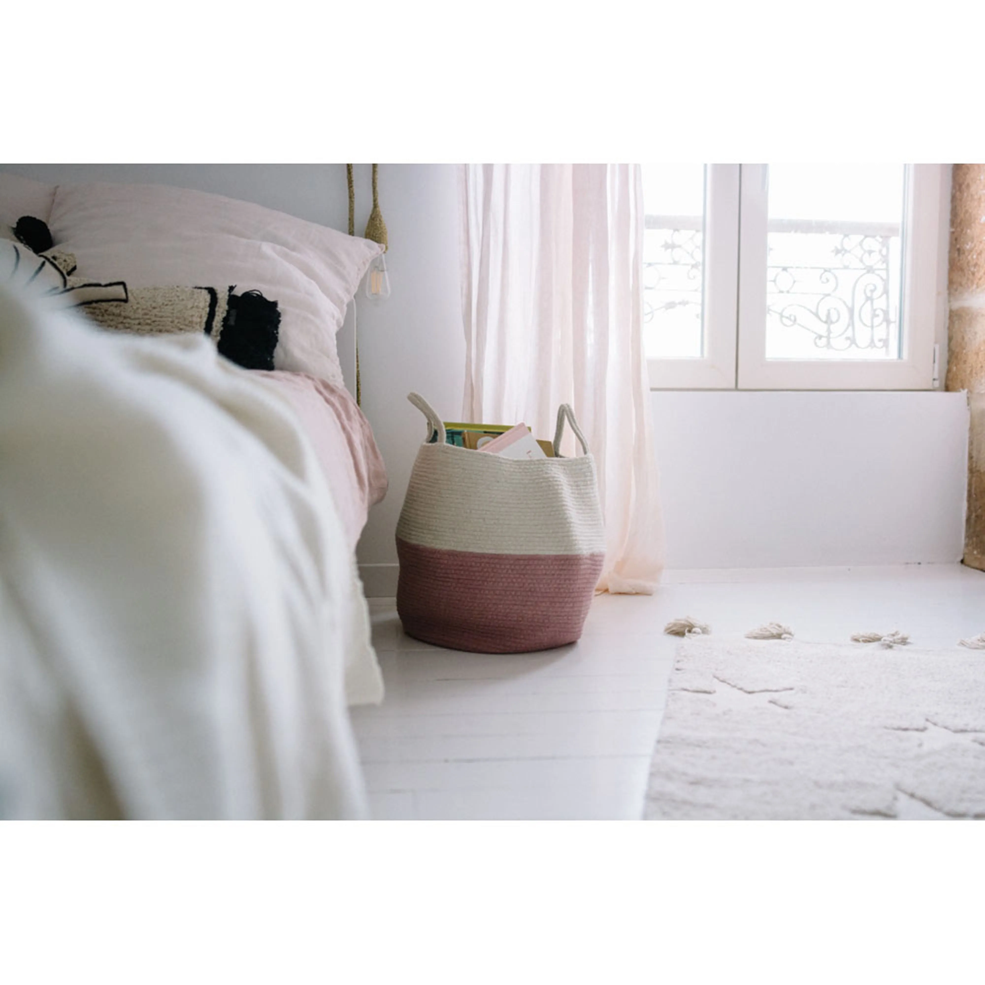 Lorena Canals Zoco Ash Rose-Natural Basket