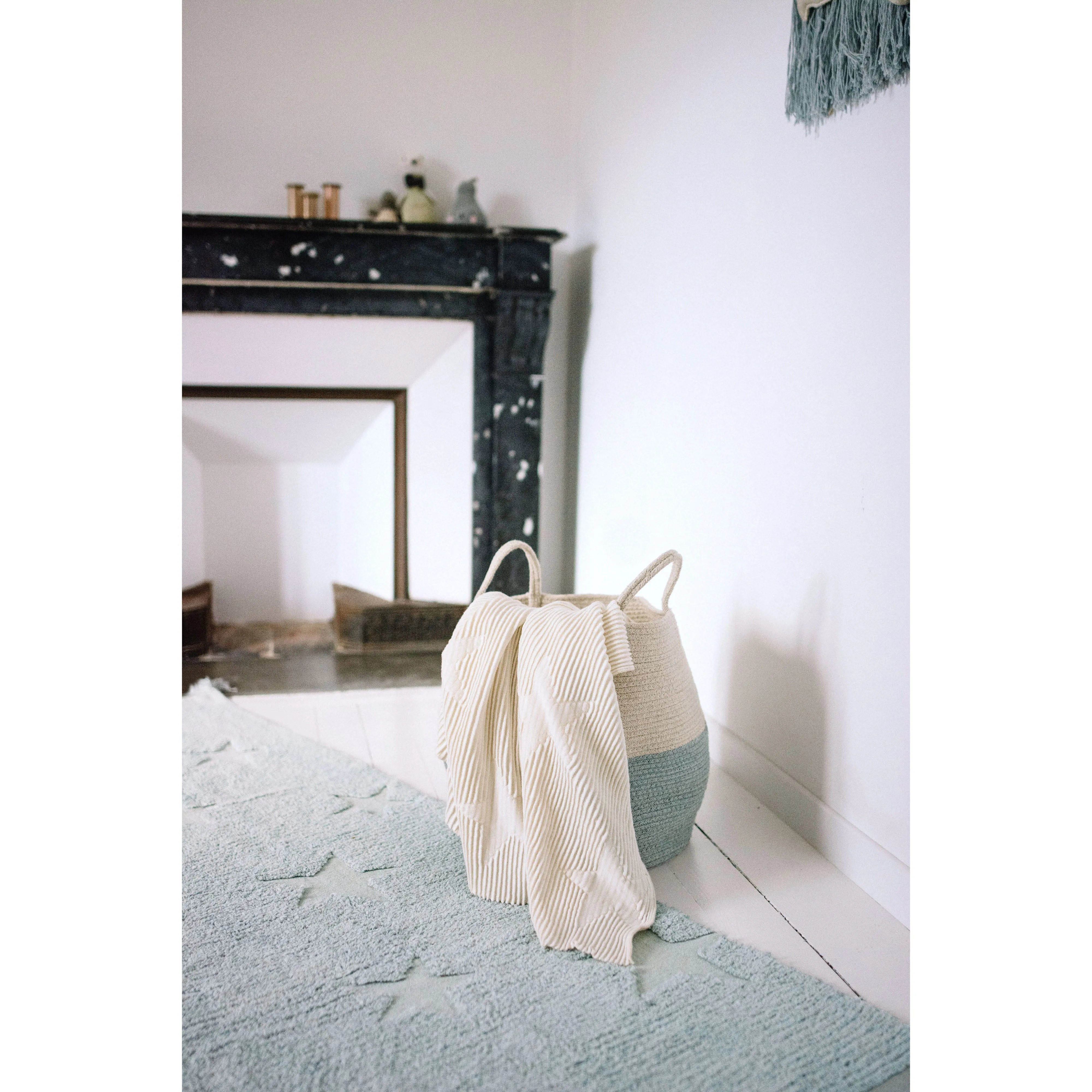 Lorena Canals Zoco Vintage Blue-Natural Basket