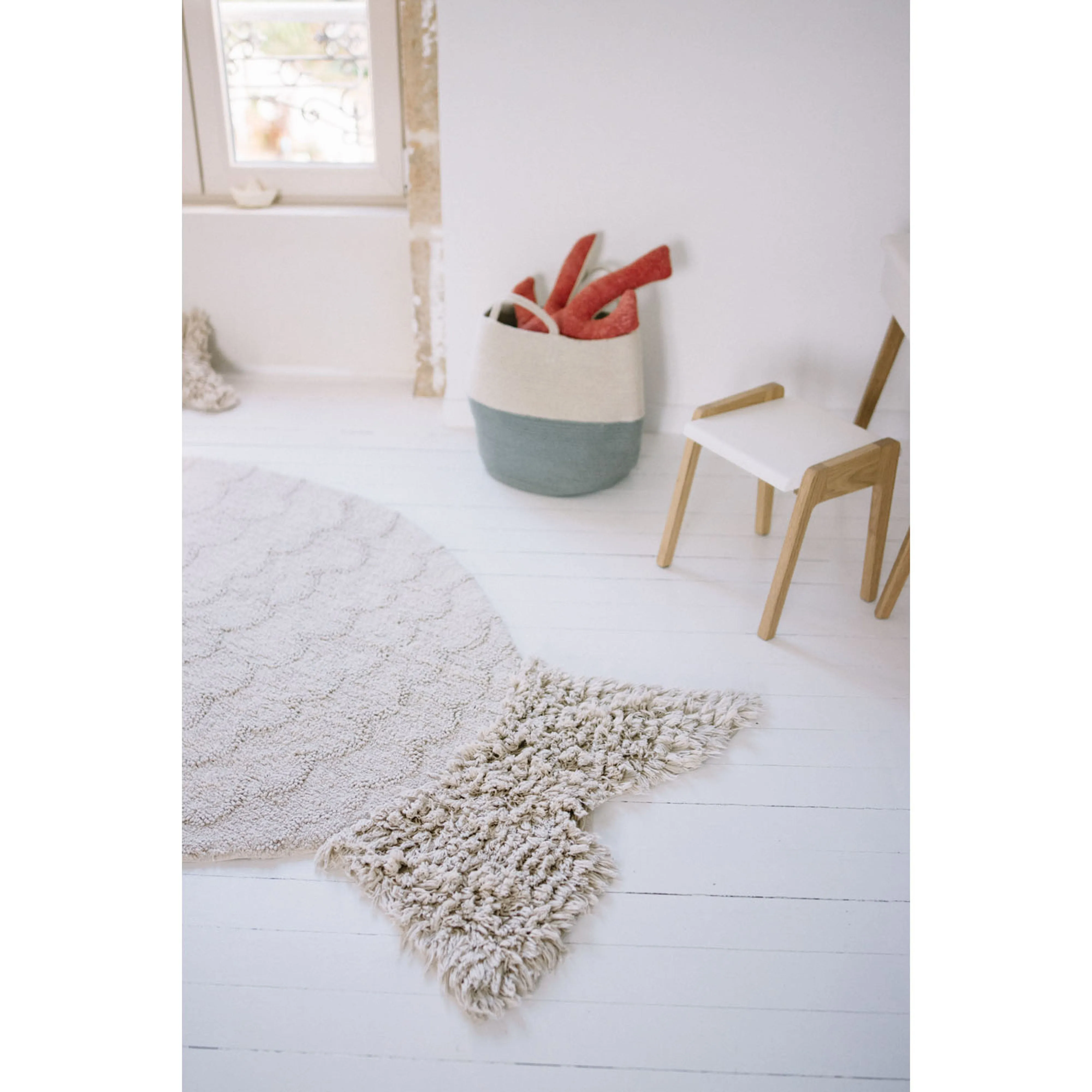Lorena Canals Zoco Vintage Blue-Natural Basket