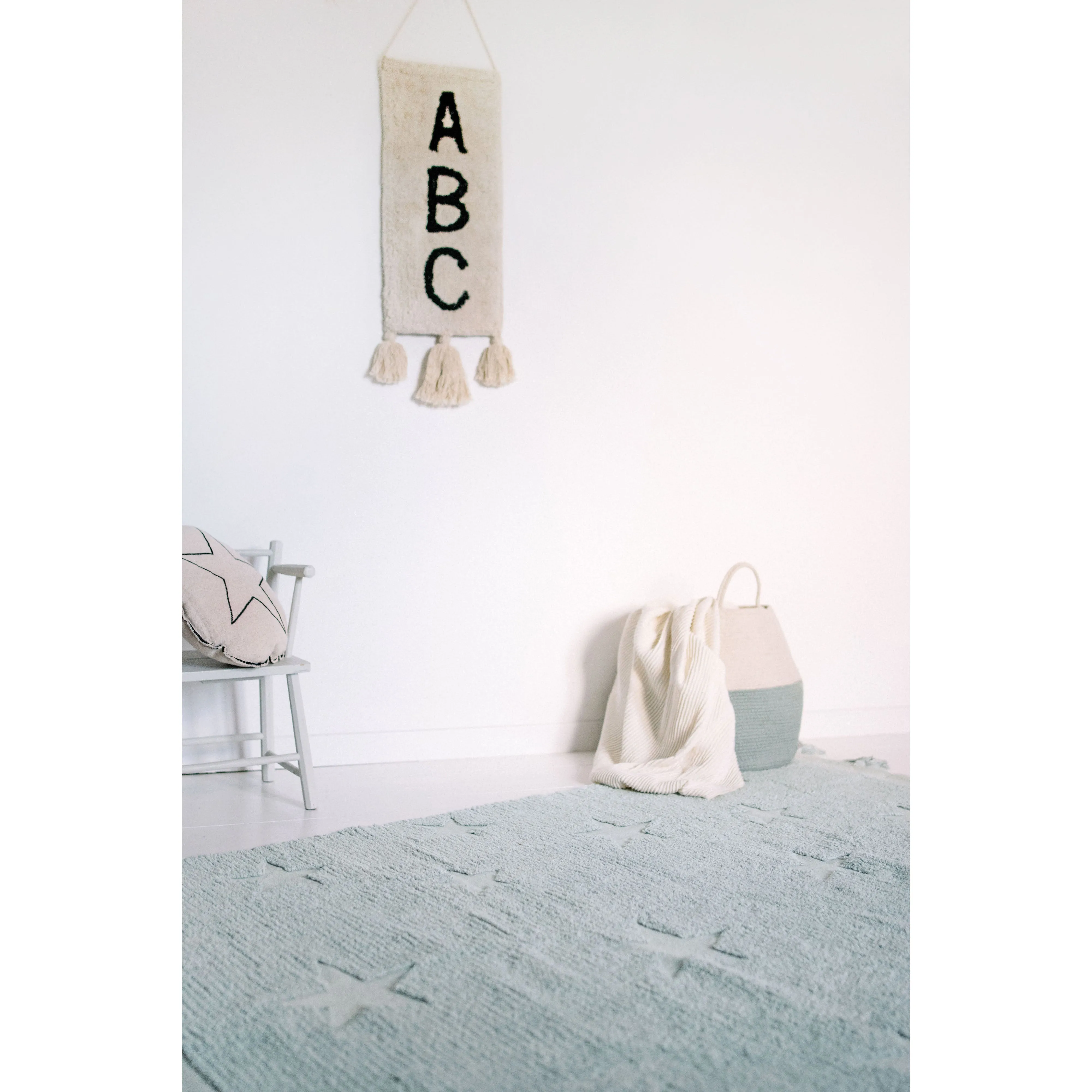 Lorena Canals Zoco Vintage Blue-Natural Basket