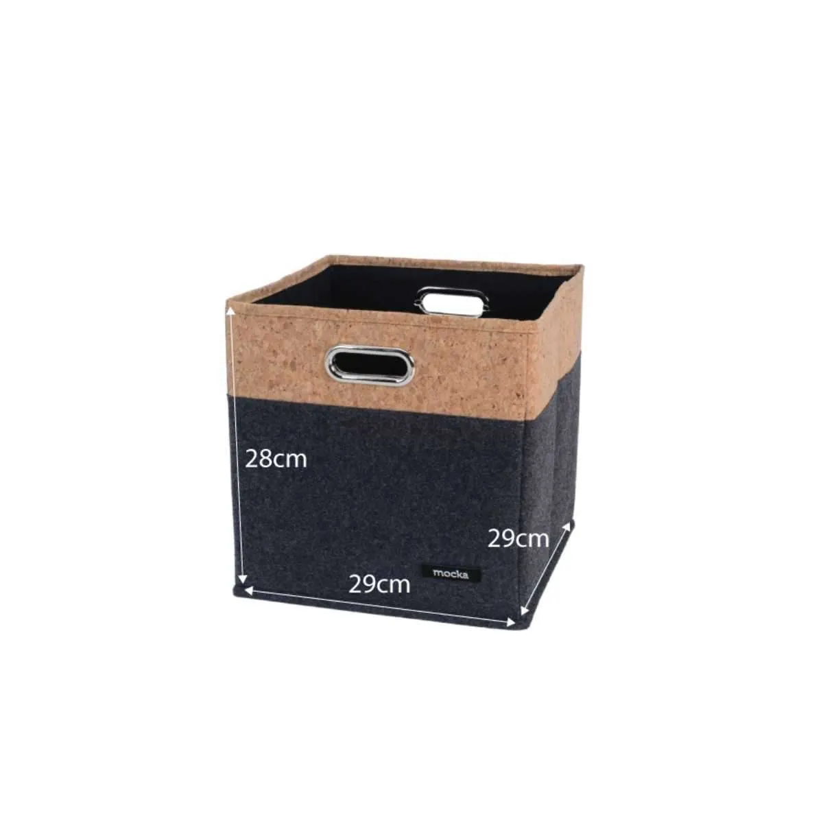 Loryn Cube Basket - Black Mocka