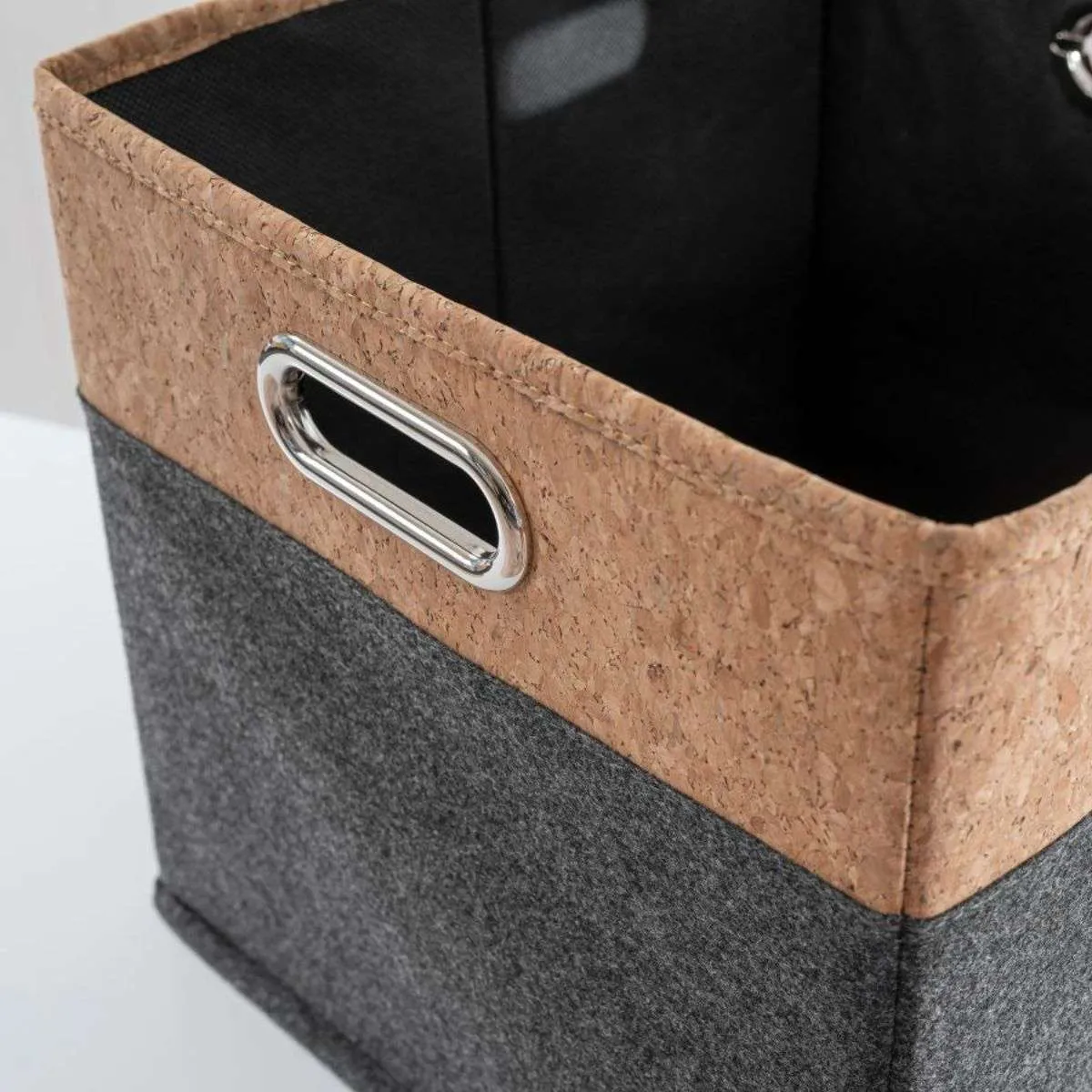 Loryn Cube Basket - Black Mocka