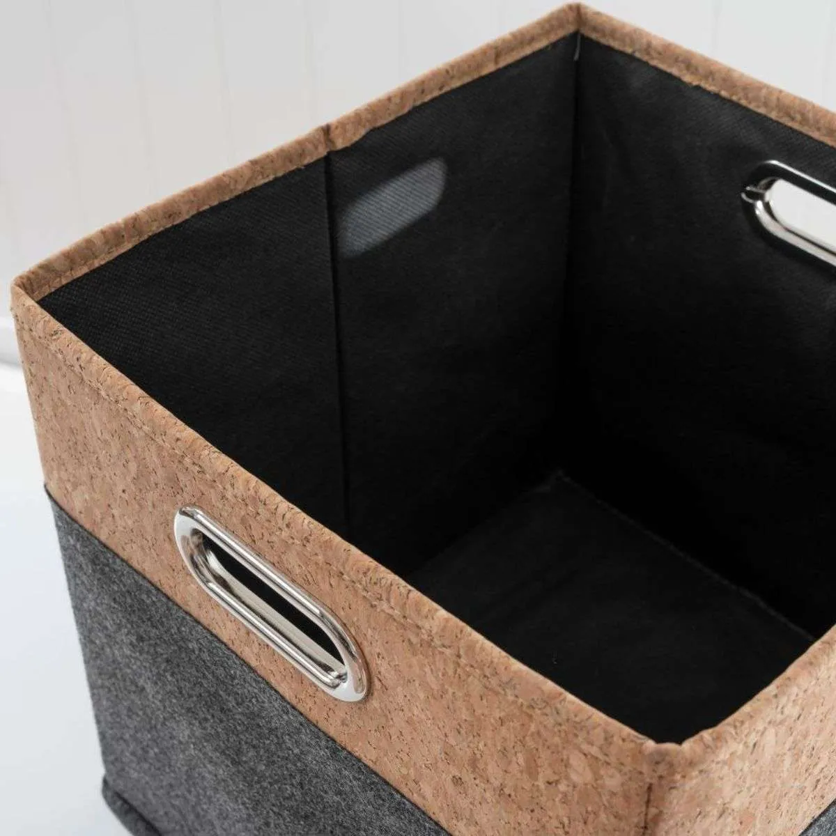 Loryn Cube Basket - Black Mocka