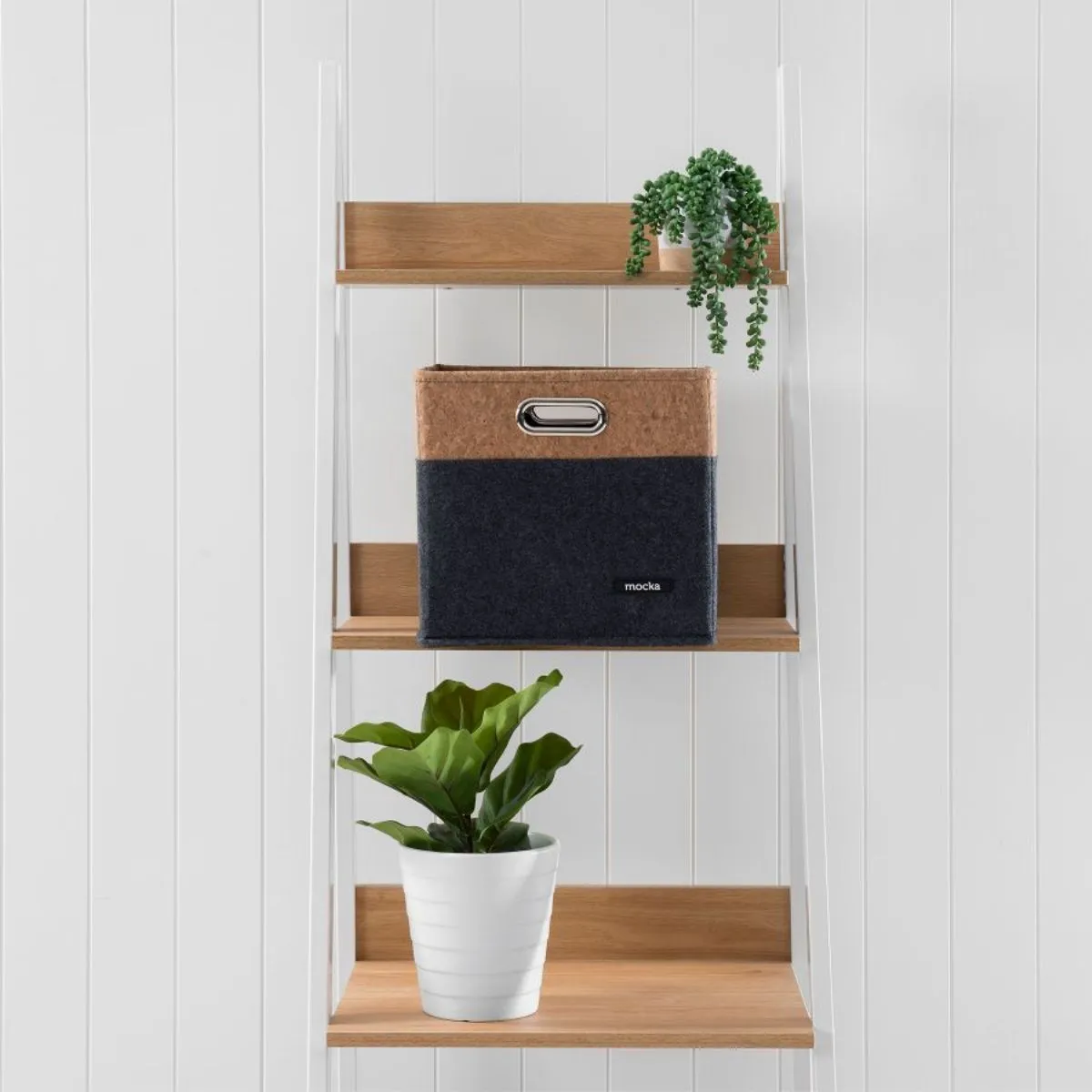 Loryn Cube Basket - Black Mocka
