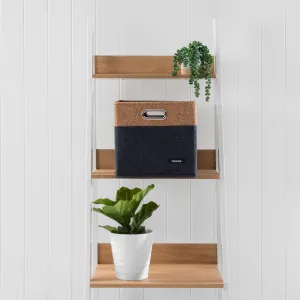 Loryn Cube Basket - Black Mocka