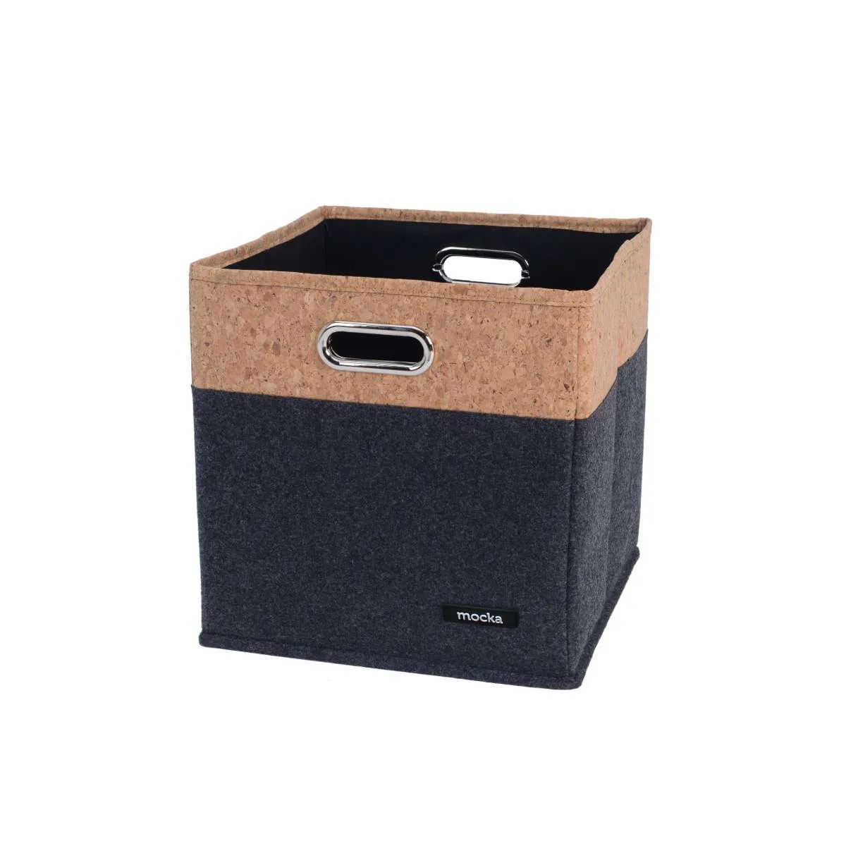 Loryn Cube Basket - Black Mocka