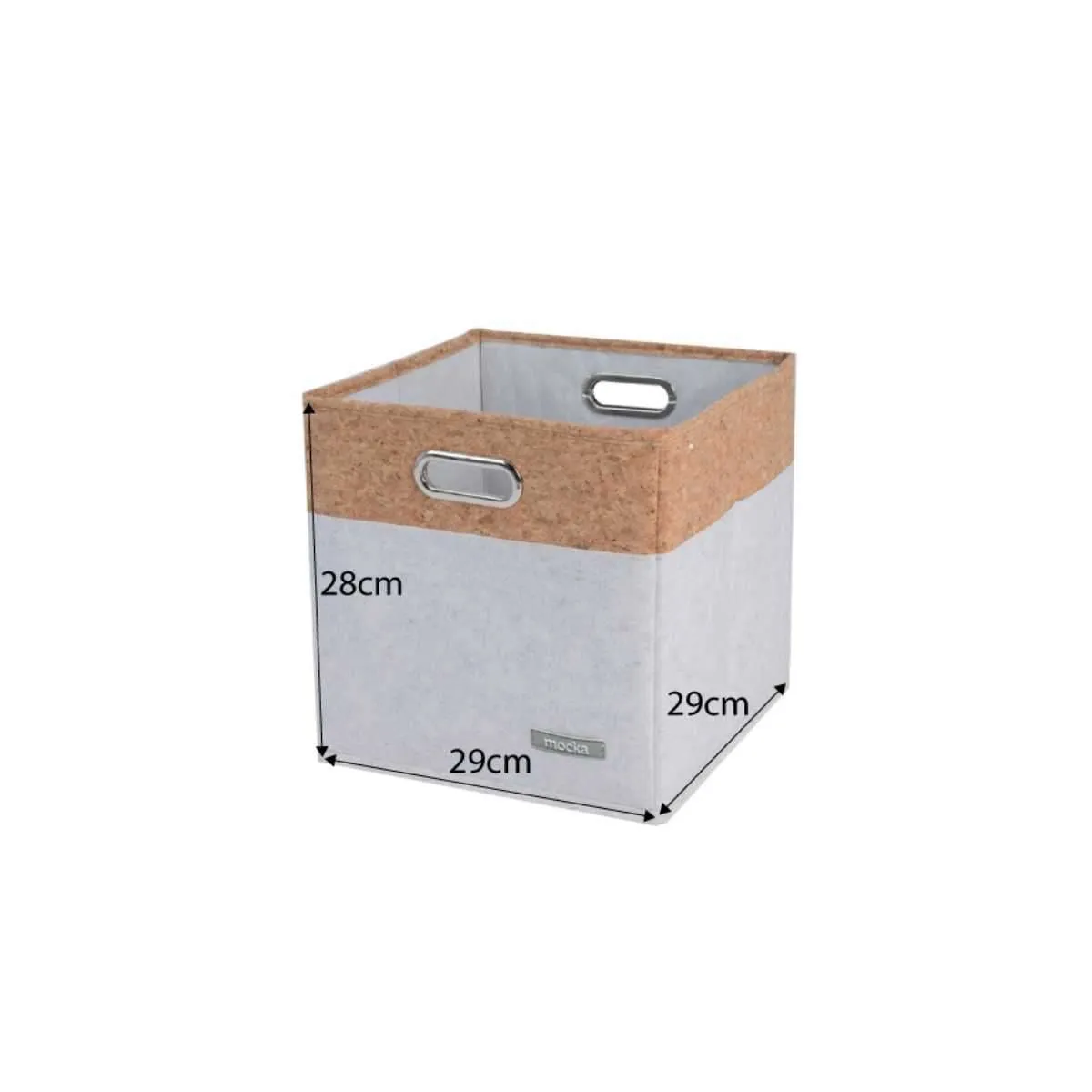 Loryn Cube Basket - White Mocka