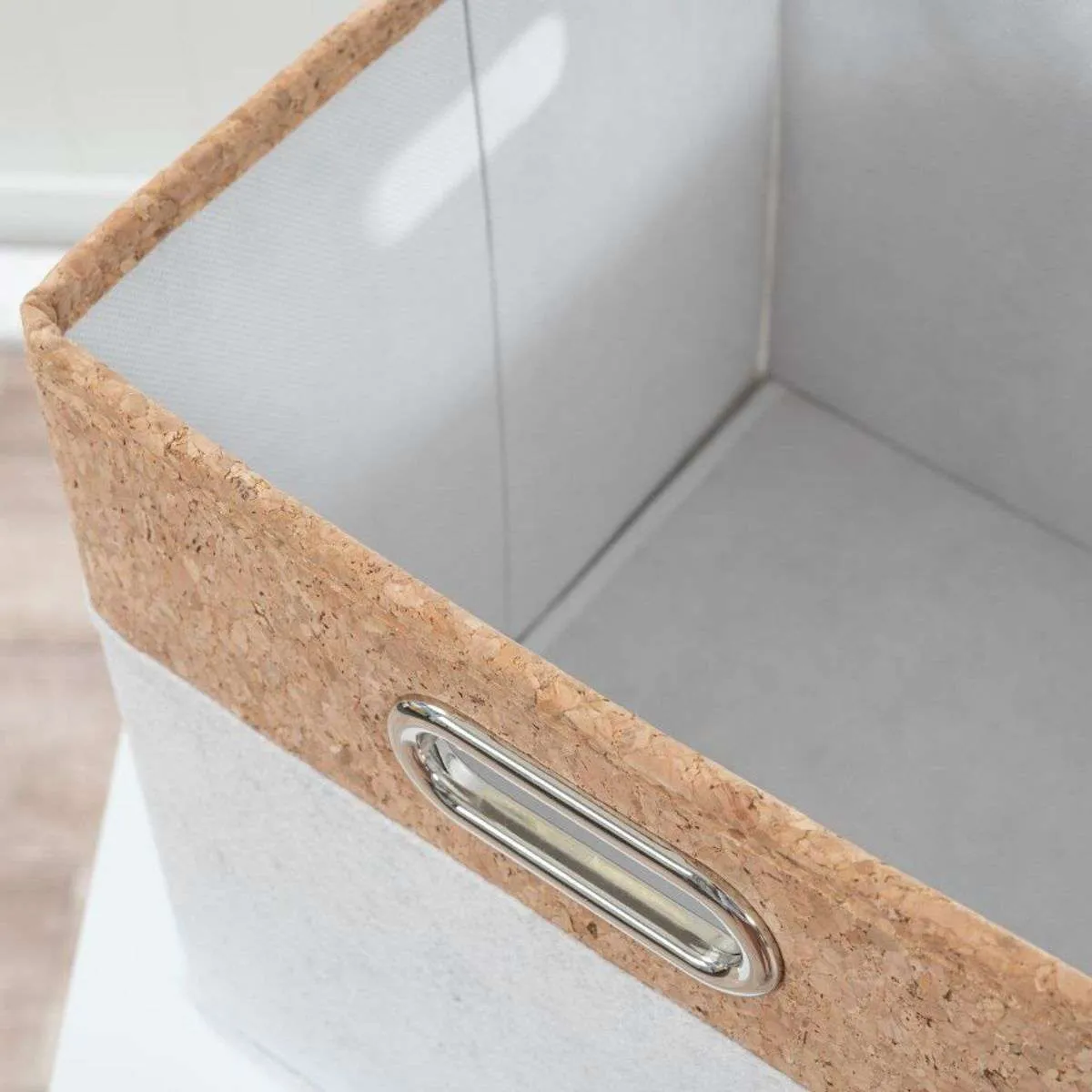 Loryn Cube Basket - White Mocka