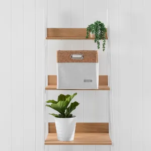 Loryn Cube Basket - White Mocka