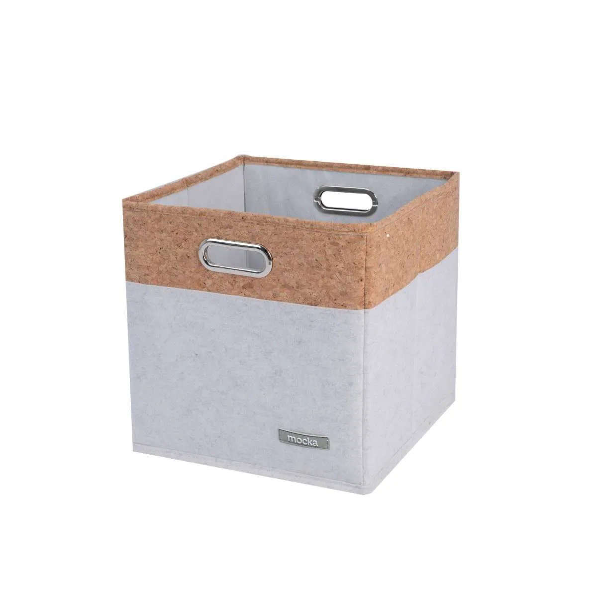Loryn Cube Basket - White Mocka