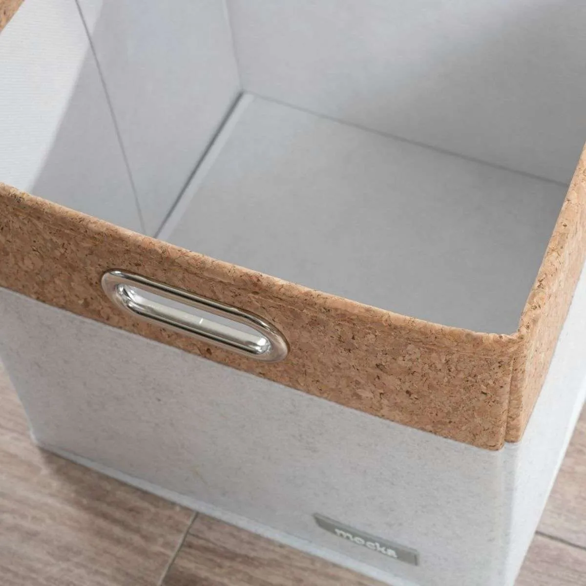 Loryn Cube Basket - White Mocka