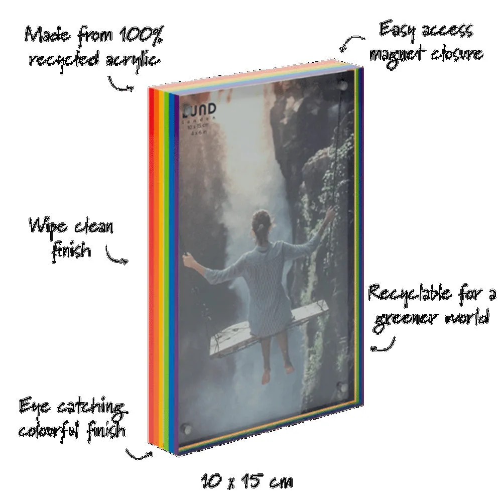 Lund London Magnet Frame 4x6 - Rainbow