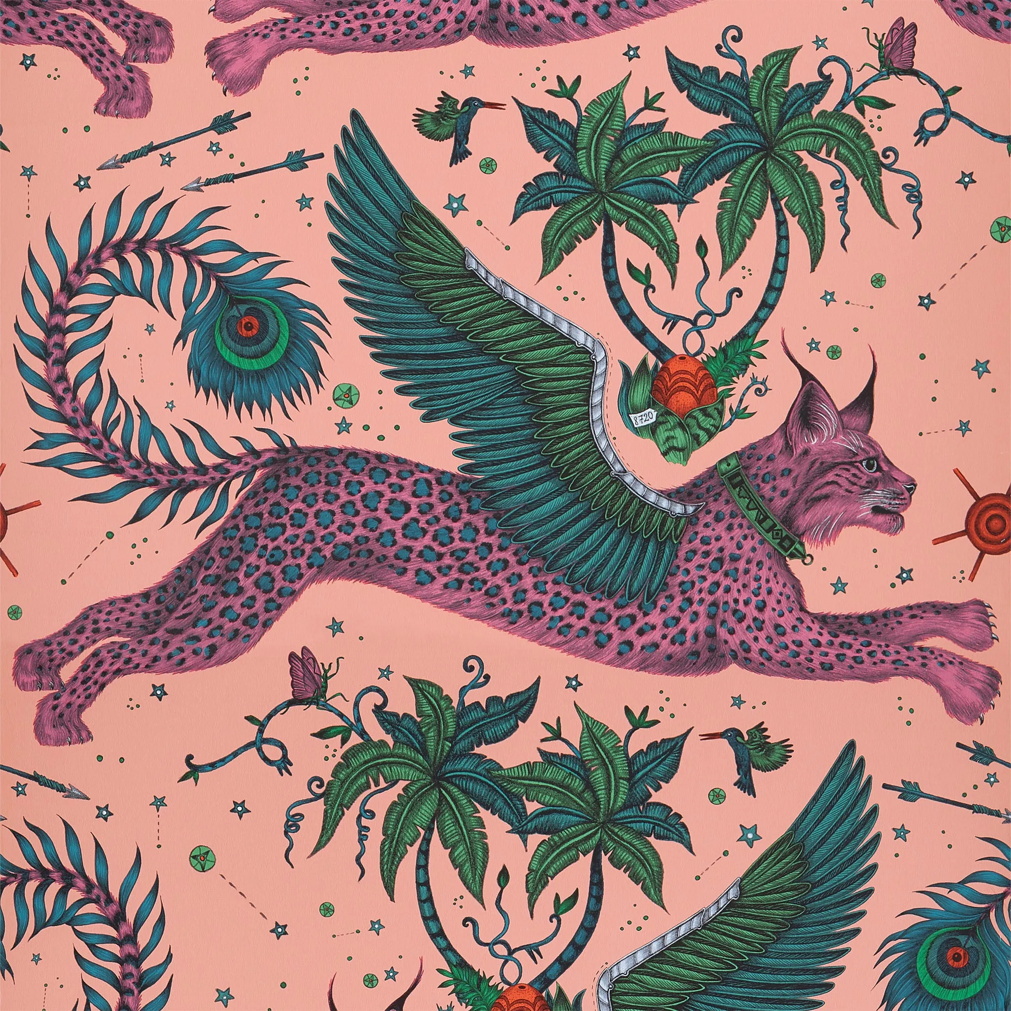 Lynx Wallpaper, 11 yard roll