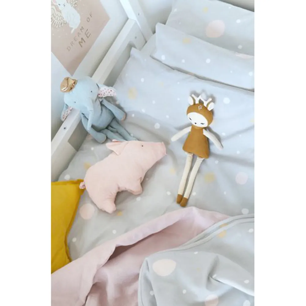 Majvillan Bedlinen Set Crib Confetti Grey