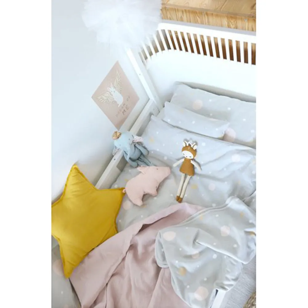 Majvillan Bedlinen Set Crib Confetti Grey