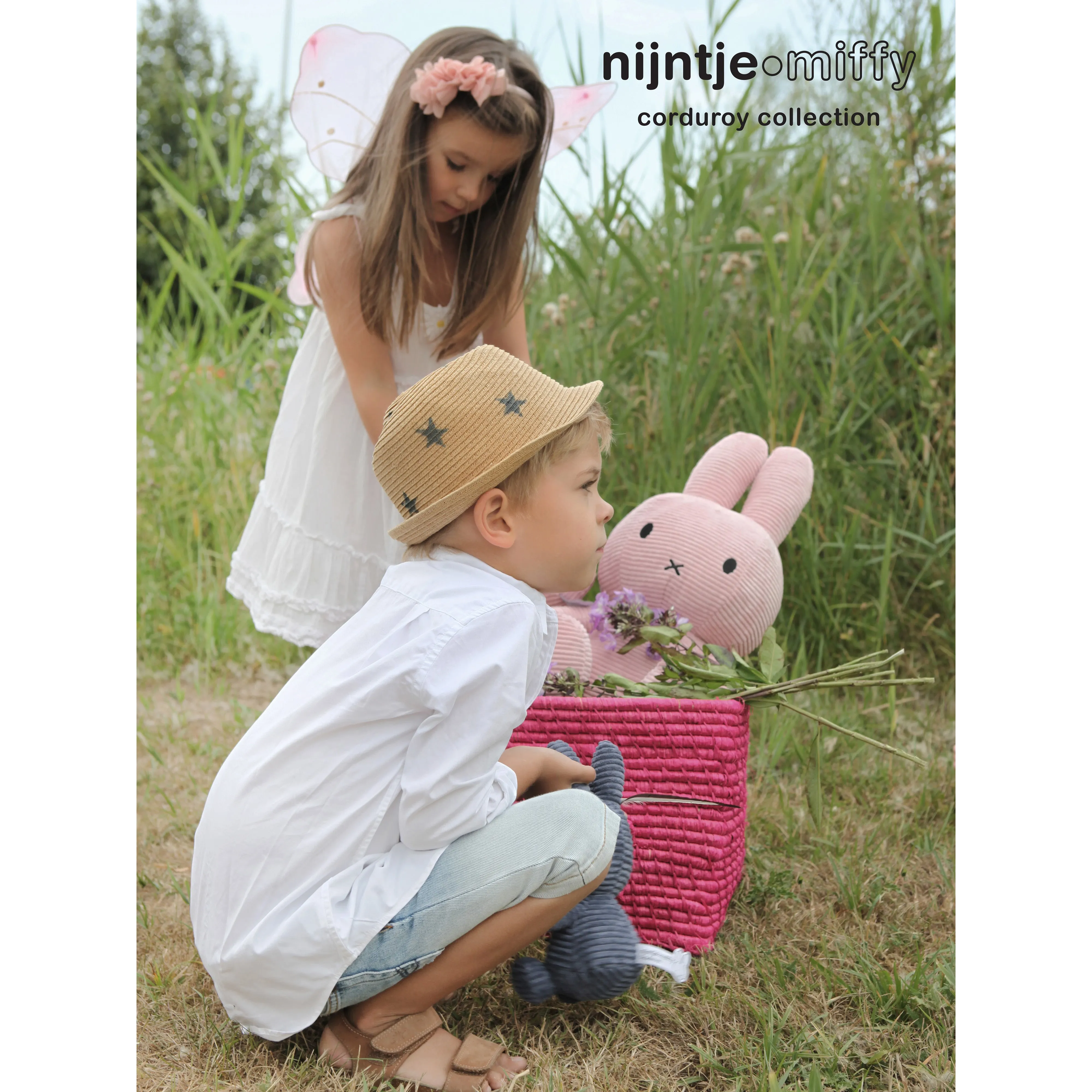 Miffy Sitting Corduroy Bubblegum Pink - 23cm