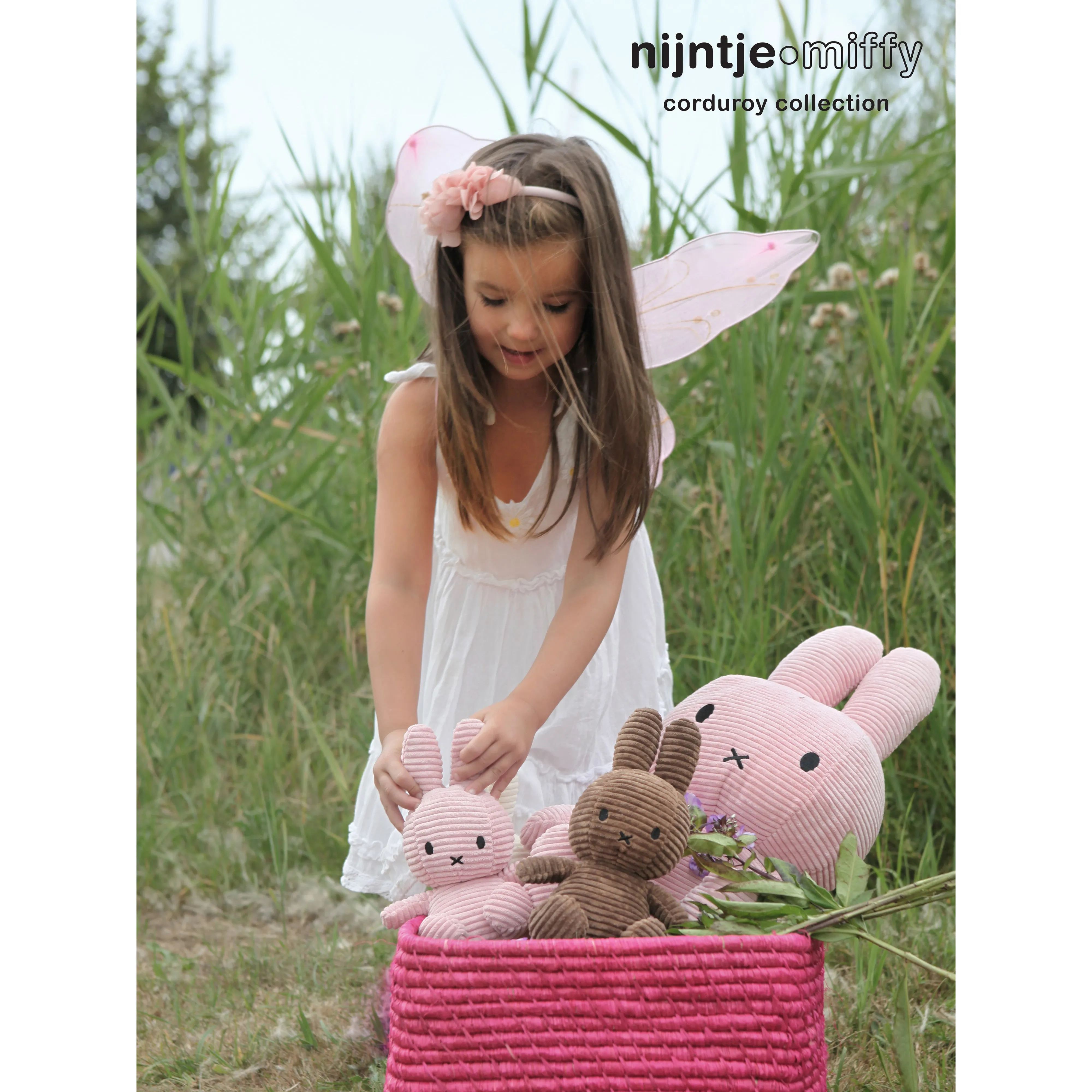 Miffy Sitting Corduroy Bubblegum Pink - 23cm