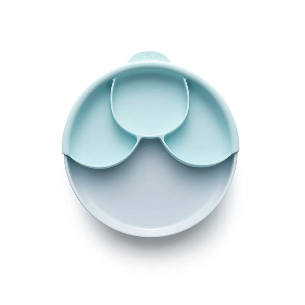 Miniware Healthy Meal Set - PLA Smart Divider Suction Plate   Silicone Divider in Aqua