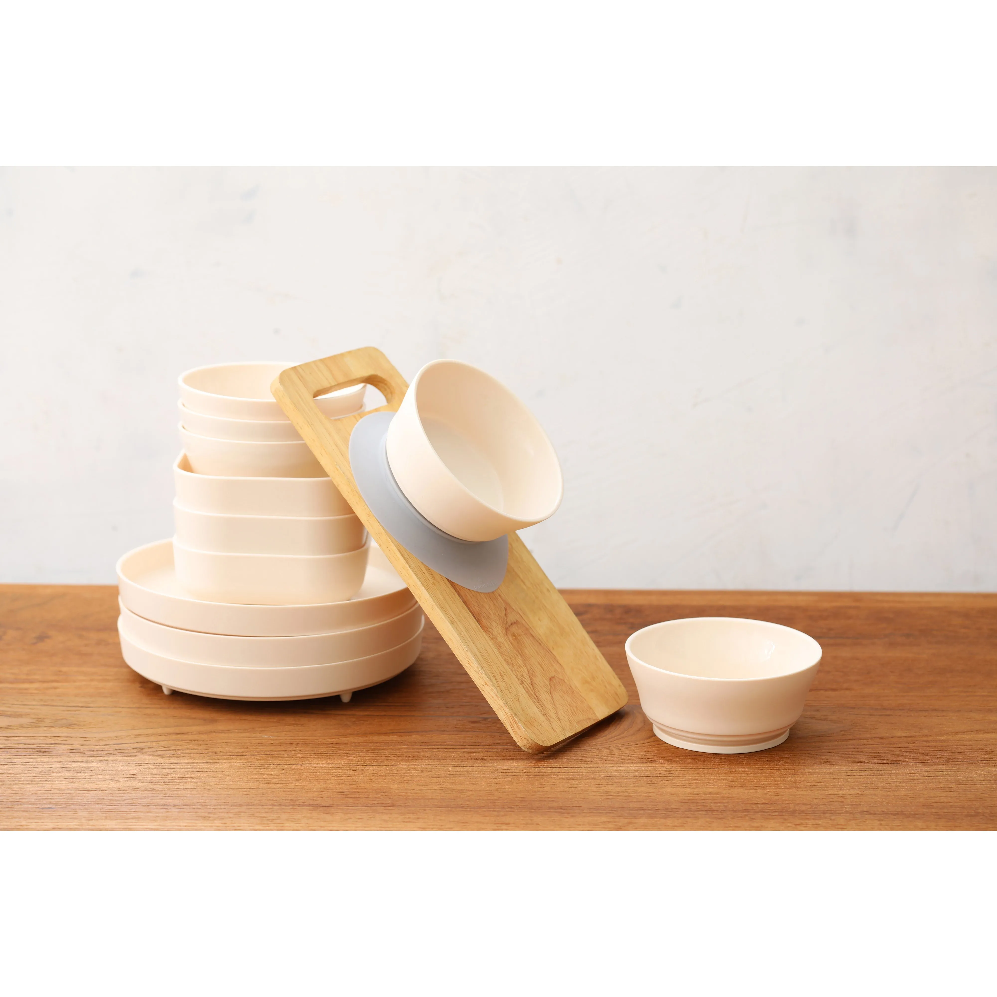 Miniware Healthy Meal Set - PLA Smart Divider Suction Plate   Silicone Divider in Toffee