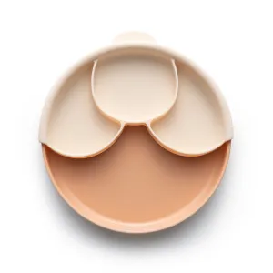 Miniware Healthy Meal Set - PLA Smart Divider Suction Plate   Silicone Divider in Toffee
