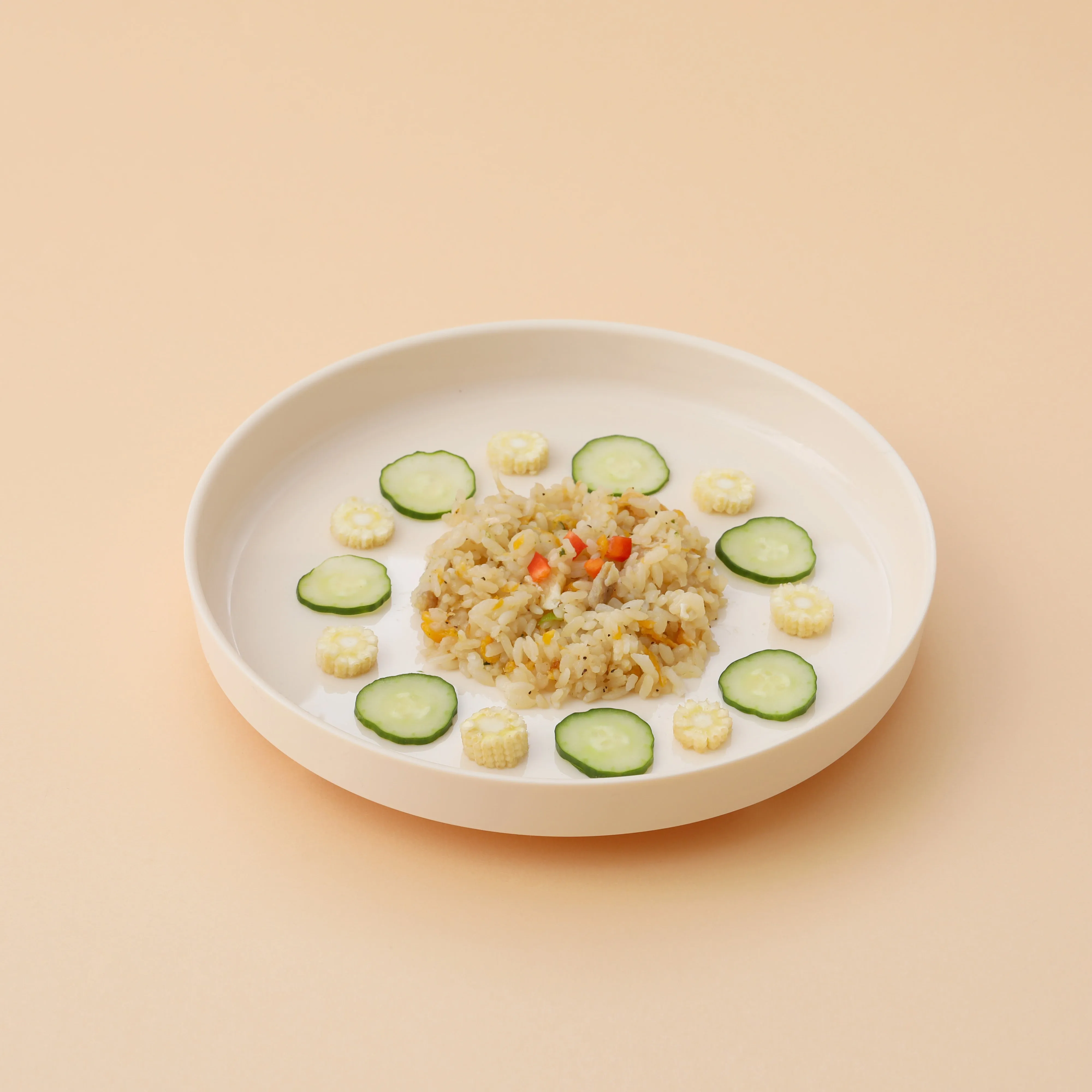Miniware Healthy Meal Set - PLA Smart Divider Suction Plate   Silicone Divider in Toffee