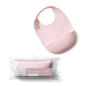 Miniware Roll & Lock Bib - Silicone Bib in Cotton Candy