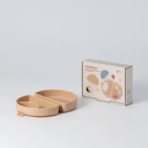 Miniware Silifold Folding Silicone Lunch Box - Almond Butter - Brown