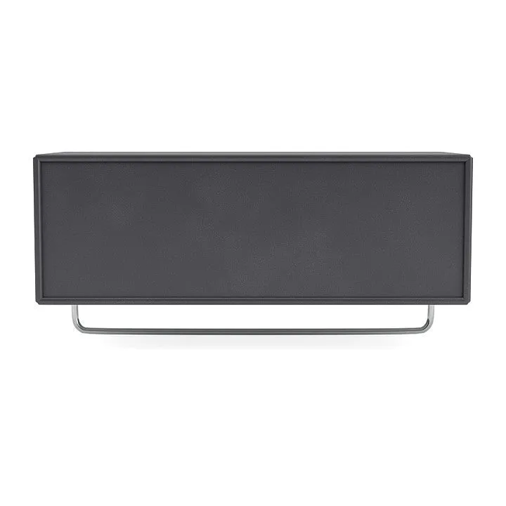 Montana Coat Shelf With Clothes Rack, Carbon Black