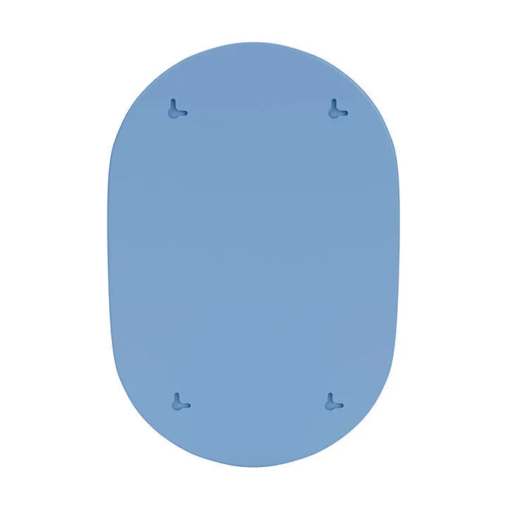 Montana Look Oval Mirror With Suspension Rail, Azure Blue
