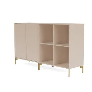 Montana Pair Classic Sideboard With Legs, Clay/Brass