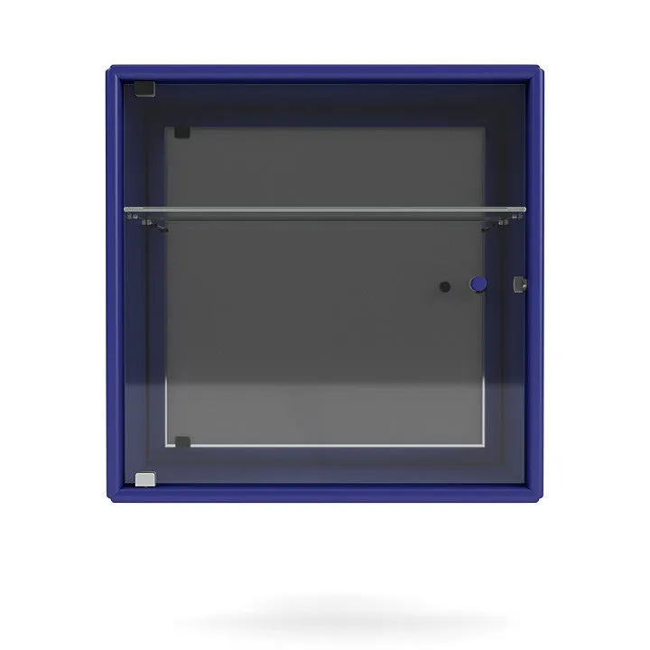 Montana Perfume Wall Mounted Cabinet With Mirror, Monarch Blue