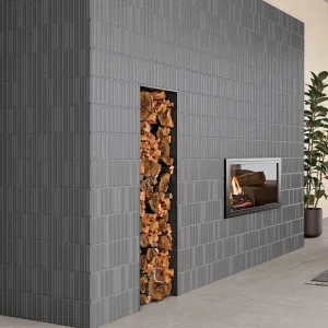 Moves Anthracite Decor Wall Tile 20x40cm Matt