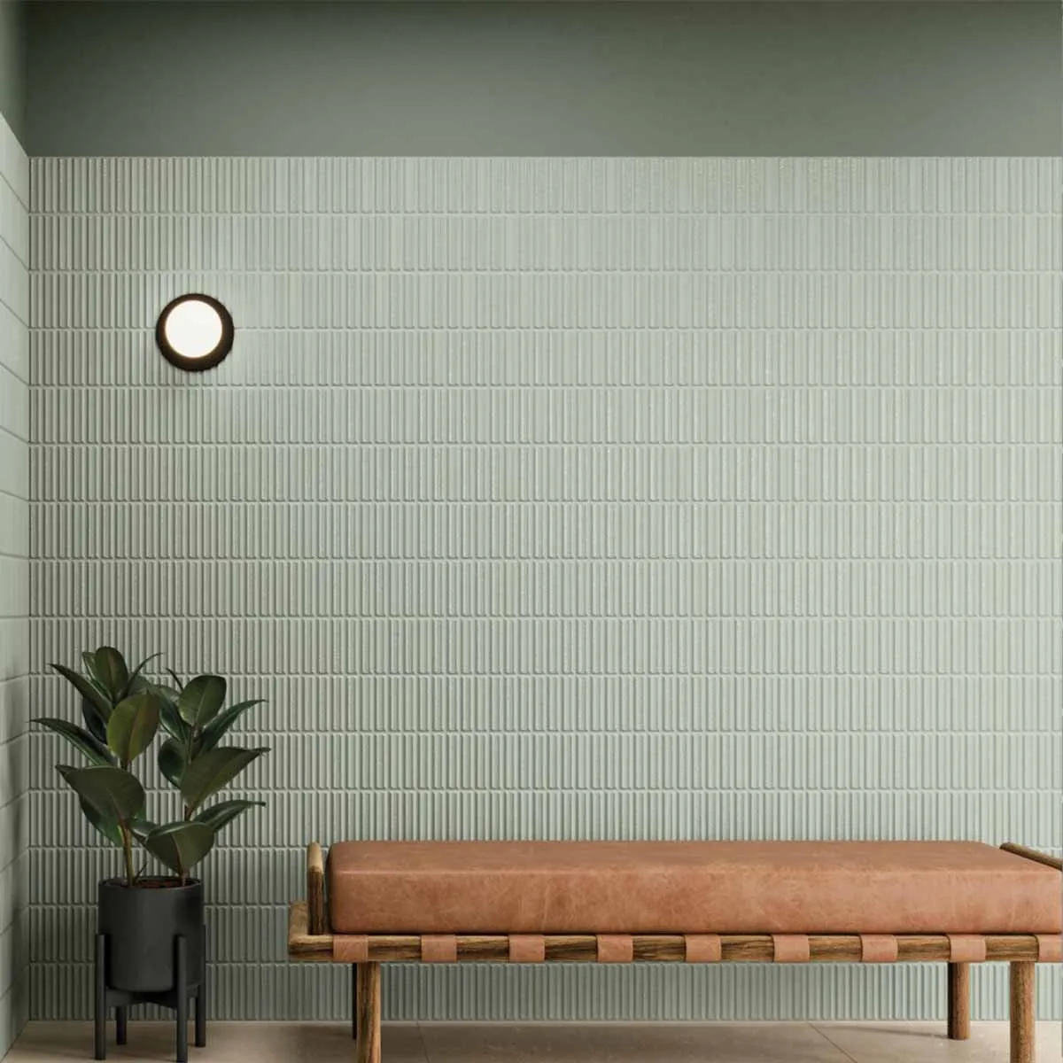 Moves Green Decor Wall Tile 20x40cm Matt