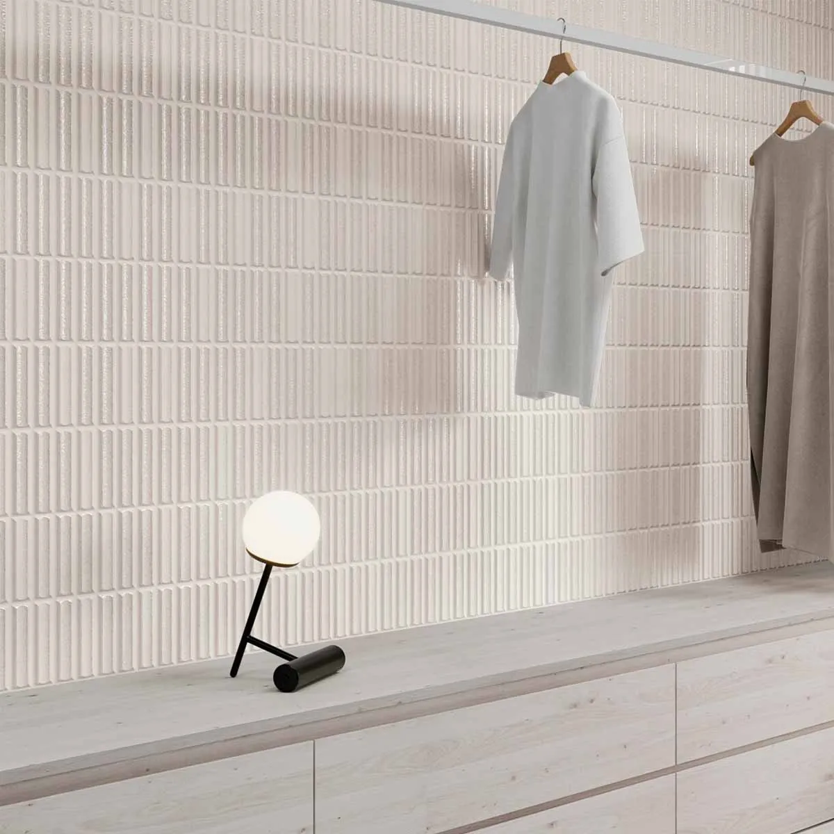Moves Silver Decor Wall Tile 20x40cm Matt