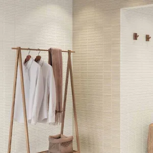 Moves White Decor Wall Tile 20x40cm Matt