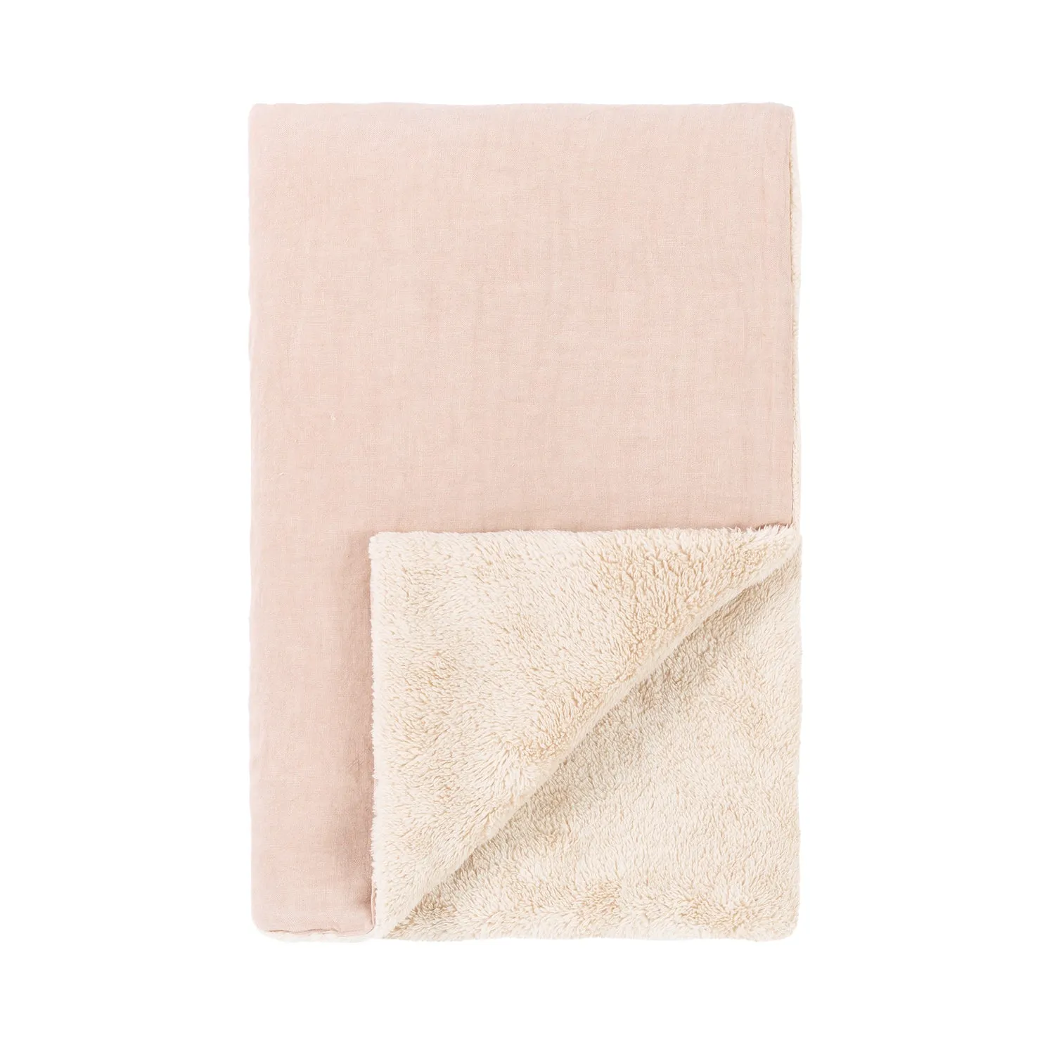 nobodinoz Embroidered Winter Blanket L1n0 French Linen Mauve Pink