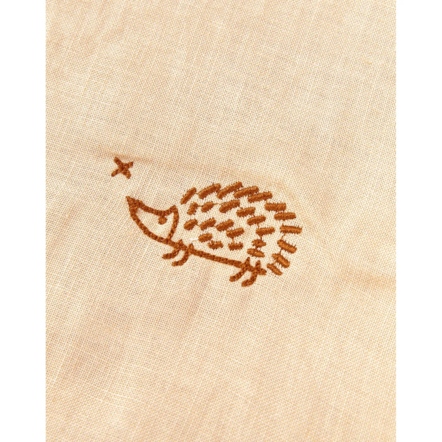 nobodinoz Embroidered Winter Blanket L1n0 French Linen Sand