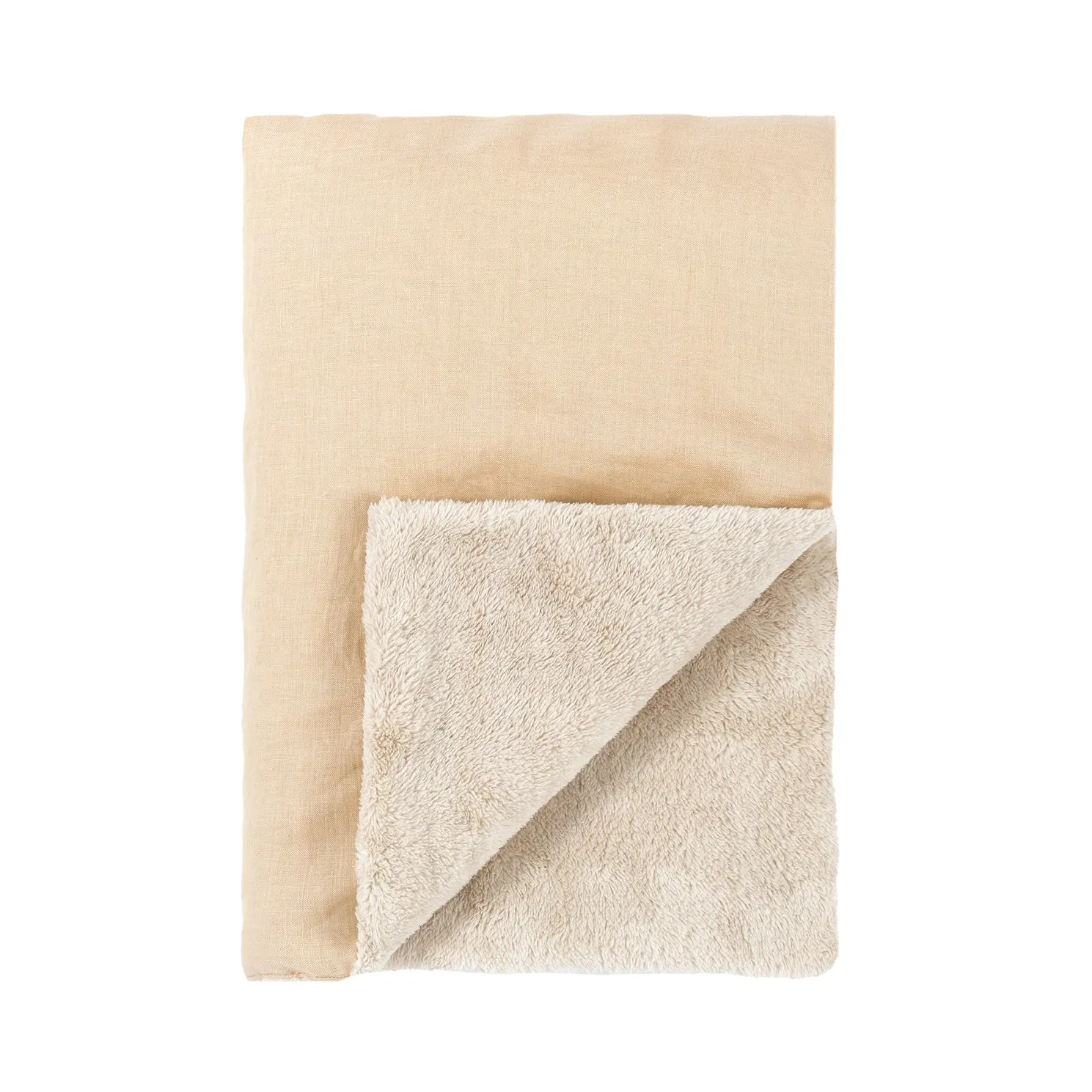 nobodinoz Embroidered Winter Blanket L1n0 French Linen Sand