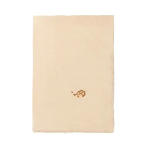nobodinoz Embroidered Winter Blanket L1n0 French Linen Sand