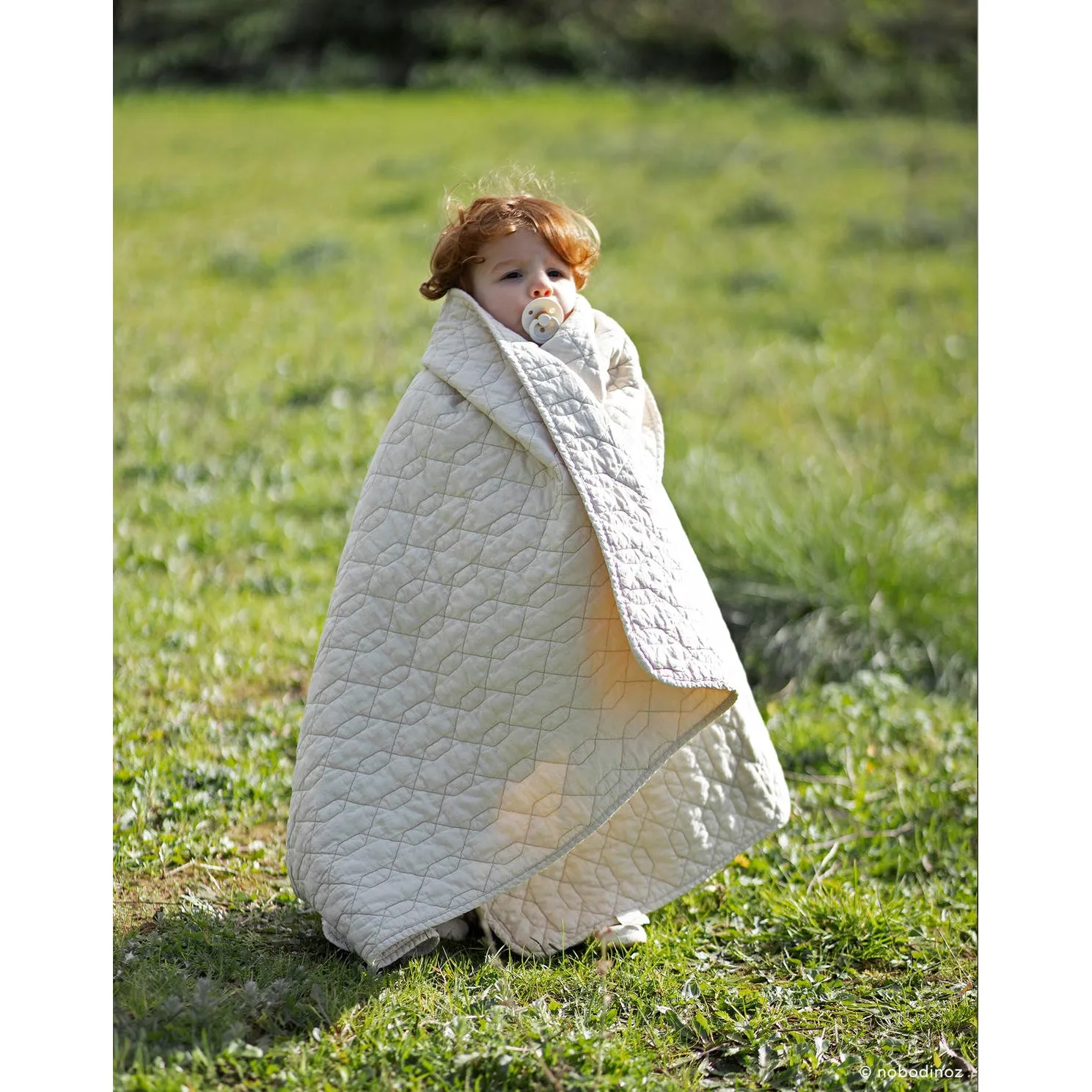 nobodinoz Wabi Sabi Quilted Blanket Ginger