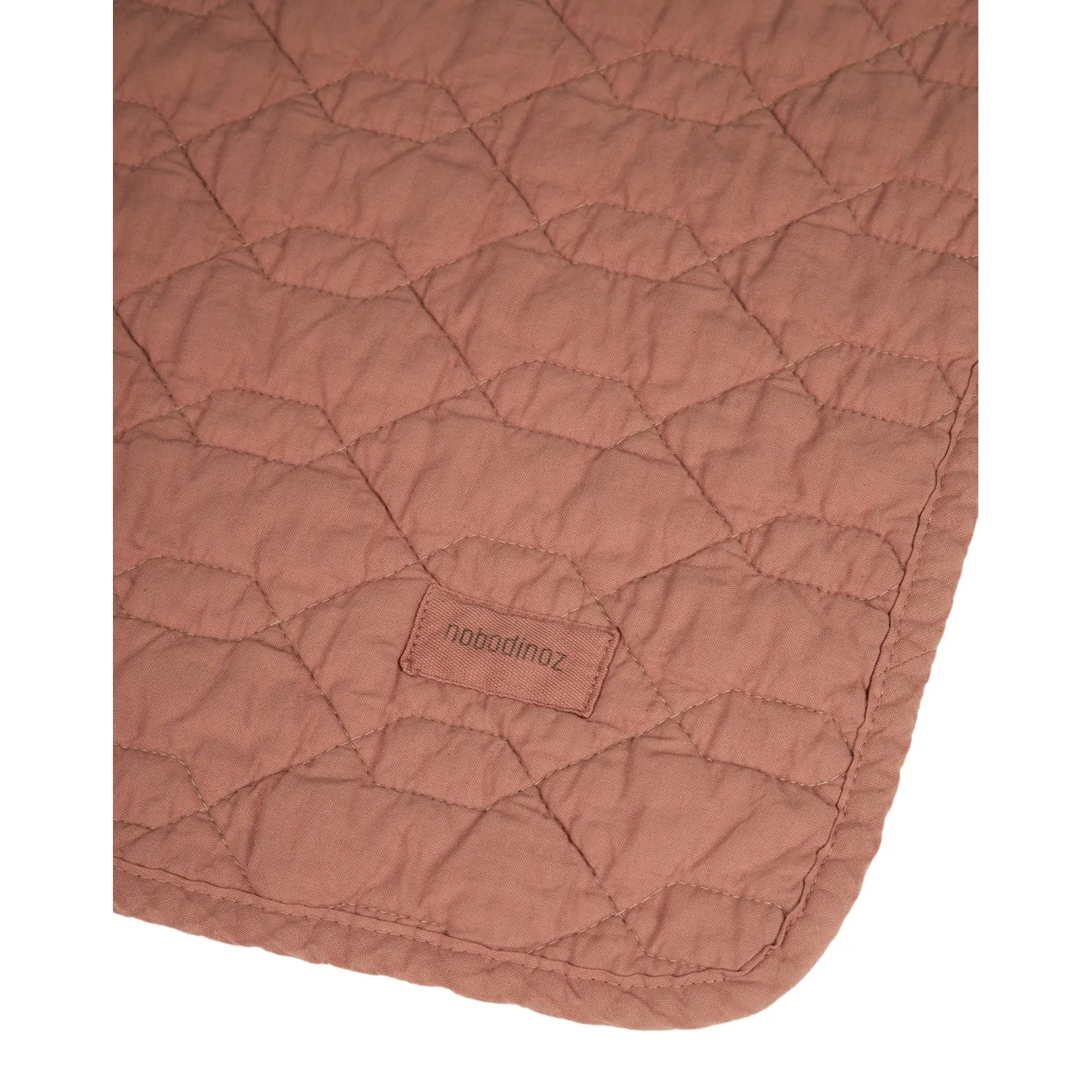 nobodinoz Wabi Sabi Quilted Blanket Rosewood